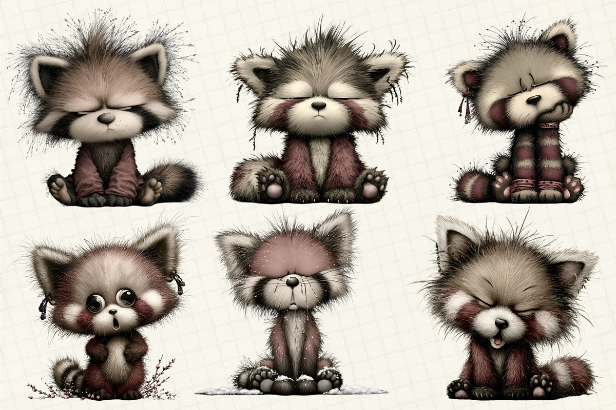 Red Panda with Emotion Clipart, an Illustration by DreamCafeArt (Photo 3 of 8)