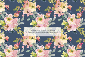 Watercolor Blush And Lemon Florals