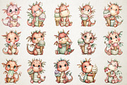 Quirky Dragon Eating Ice Cream PNG, an Animal Illustration by RobertsArt (Thumbnail 2 of 4)