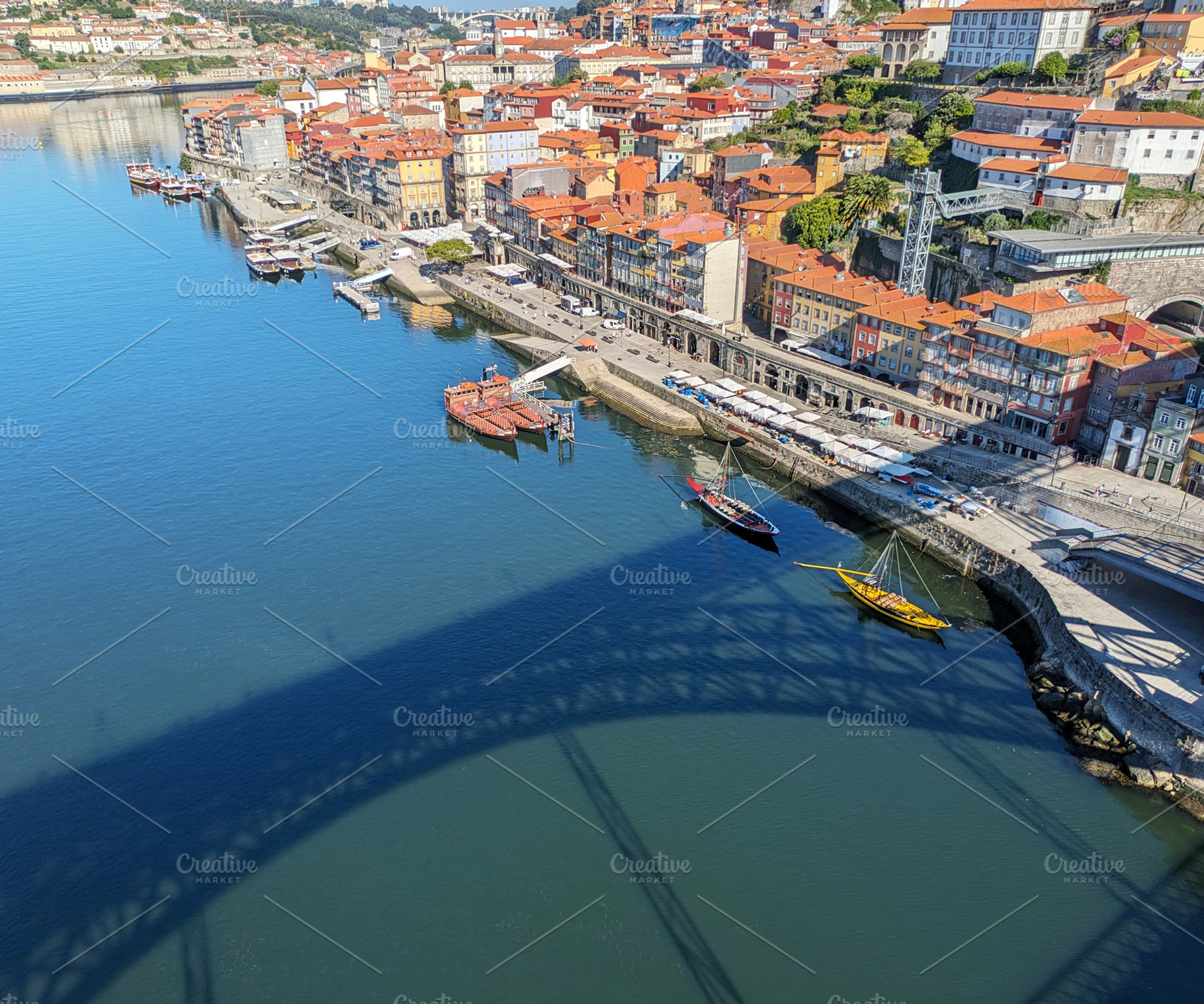 Porto Old Town bridge reflection, an Architecture Photo by joyt