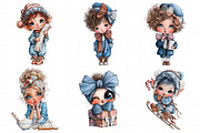 Cute Christmas Characters Clipart, an Illustration by Daily.Designs (Thumbnail 6 of 7)