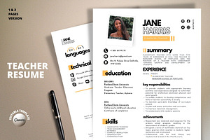 Elementary Teacher Resume Template