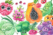 Cute Vegetable alphabet, a Background Graphic by KatBranchArt (Thumbnail 5 of 5)