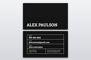 Bold Black Business Card 007, a Business Card Template by Nonaglyph Design (Thumbnail 4 of 5)