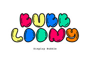 Bubbloony - Bubble Fun Font, a Sans Serif Font by Pandeka Studio (Thumbnail 1 of 7)
