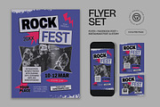 Rock Festival Flyer, a Flyer Template by graphicook (Thumbnail 1 of 3)