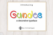 Gundos - Decorative Font, a Font by nIznaztype (Thumbnail 1 of 5)