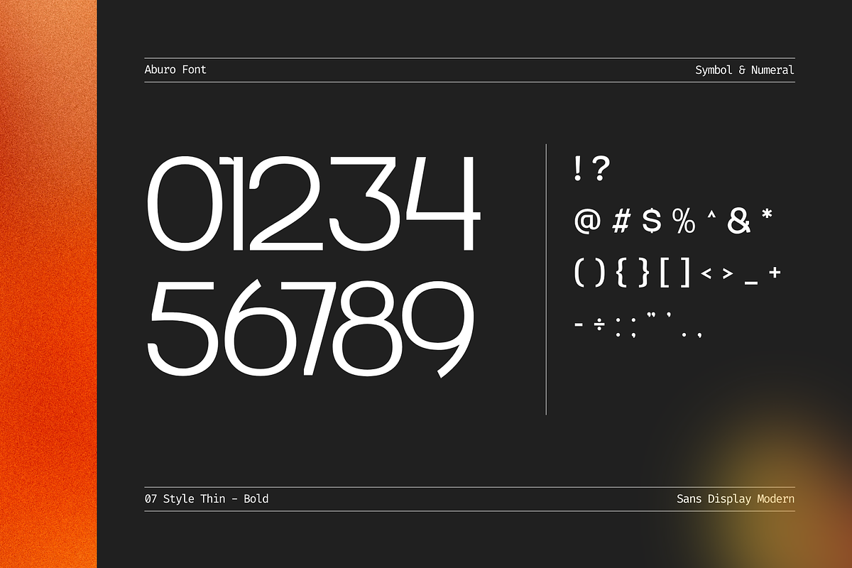 Aburo - Modern Logo Family Font, a Sans Serif Font by Nirmana Visual (Photo 6 of 8)