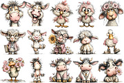 Whimsical Farm Animals PNG Clipart, a Seasonal Illustration by OK Design (Thumbnail 3 of 6)