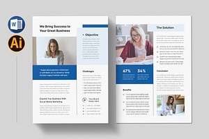 Case Study Flyer Template, a Flyer Template by Pixelpick