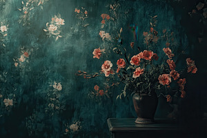Vintage floral pattern with modern, a Photo by Pavel_design
