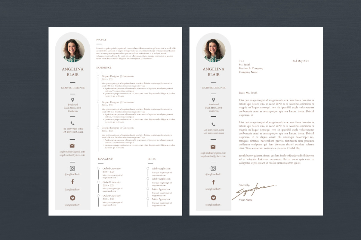 Minimalist Resume - Canva, a Resume Template by Atakana (Photo 2 of 2)