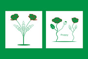 Stylized Poppy Flowers Illustration, a Decorative Illustration by Lakhan1998 (Thumbnail 4 of 6)