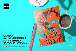 Halloween Pumpkin Hero Card Template, a Card Template by creatsy5