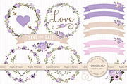 Wedding Floral Clipart & Vectors, an Illustration by Amanda Ilkov (Thumbnail 1 of 4)