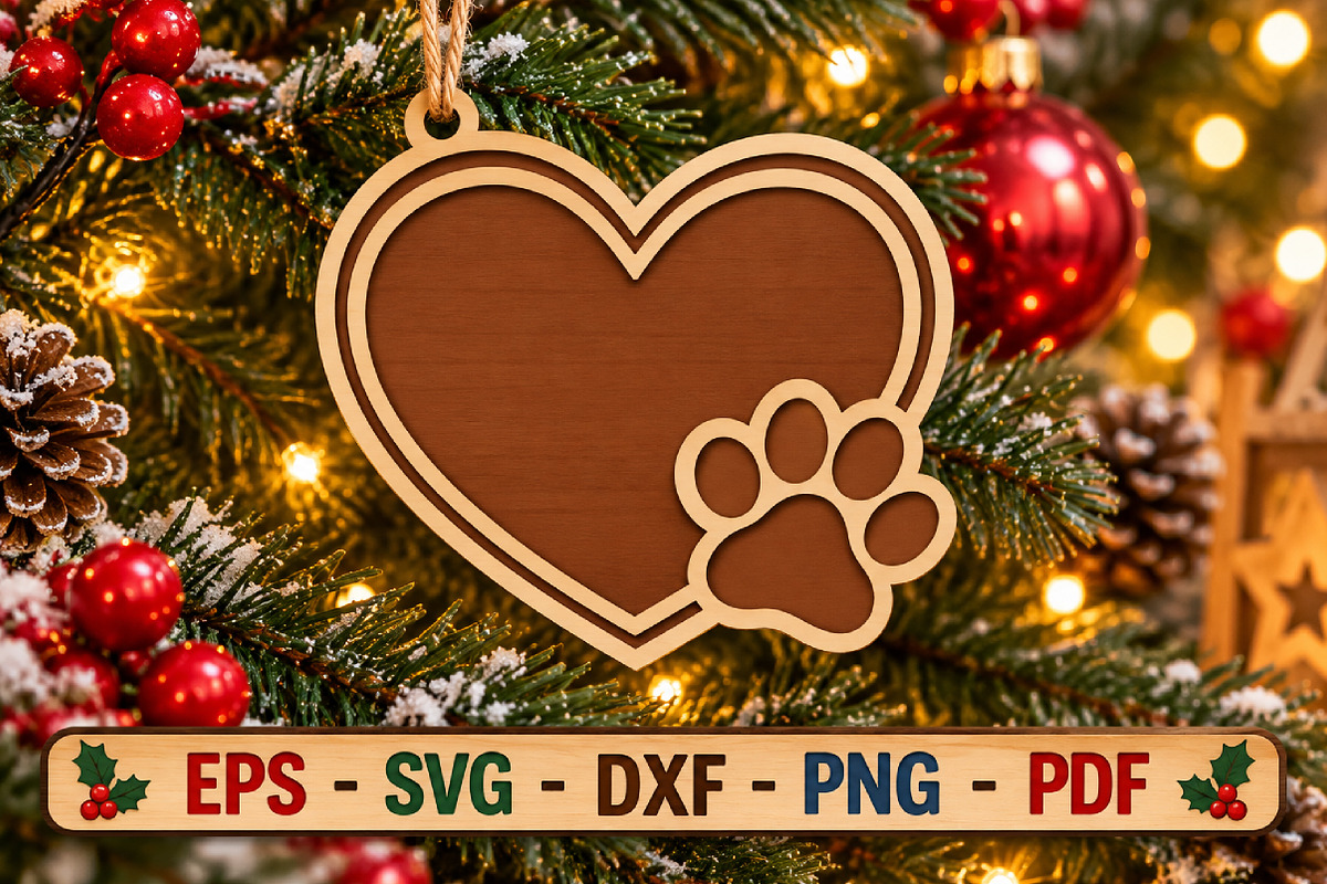 Pet Memorial Laser Cut Wood File, an Object Graphic by Libby Wishes (Photo 3 of 3)
