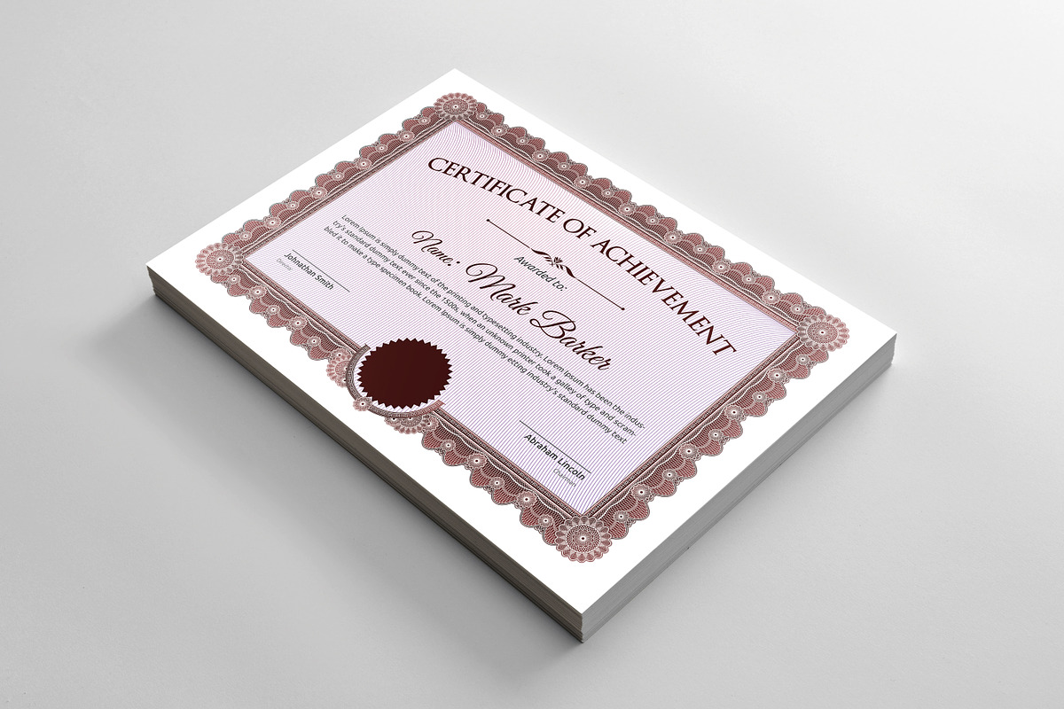 Certificate Word | PSD | AI, a Stationery Template by Curve Design (Photo 2 of 6)