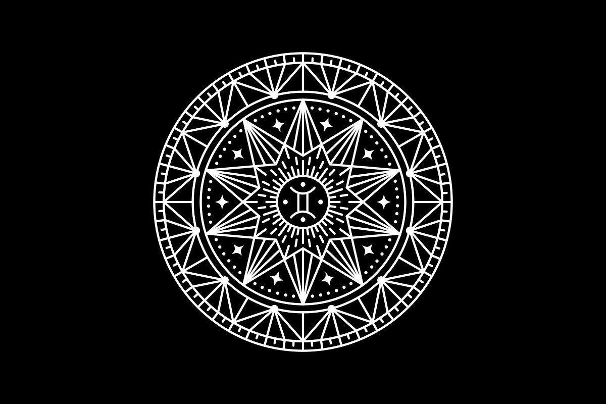 Gemini Symbol Lineart Illustration, a Branding & Logo Template by Buqancreative (Photo 2 of 4)