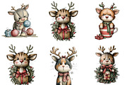 Cute Christmas Cat Clipart, an Illustration by DreamArtGraphic (Thumbnail 4 of 5)