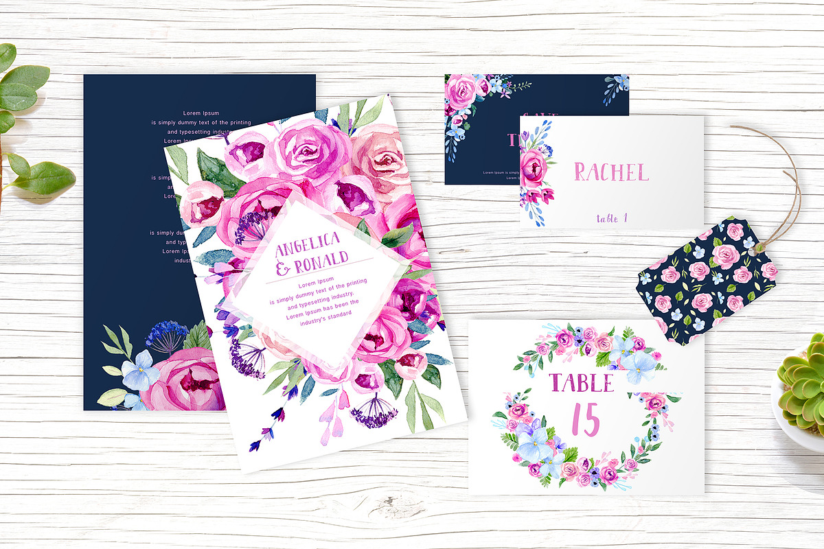 Watercolour Leaves and Floral Kit, a Texture Illustration by Maria Zebroff (Photo 2 of 11)