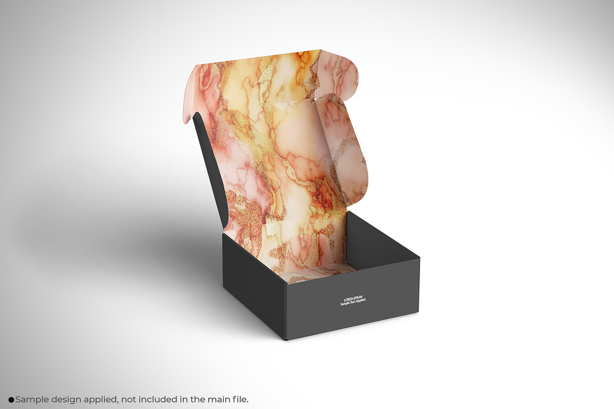 Front Tuck Square Mailing Box Mockup, a Packaging Mockup by Sheikhadesign (Photo 8 of 10)