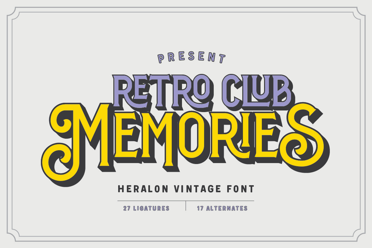 Heralon – Layered Vintage Font, a Serif Font by Typebae (Photo 6 of 8)