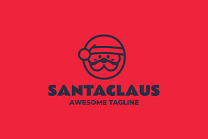 Santaclaus Line Art Logo, a Branding & Logo Template by Artnivora.Std