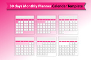 Monthly Planner Calendar Template, a Stationery Template by VL Shop (Thumbnail 4 of 7)