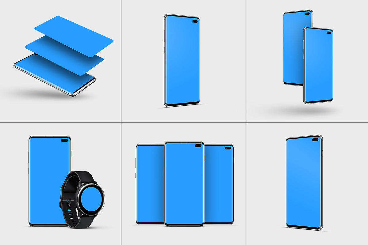 S10 Plus Smartphone Mockups, an Android Mockup by ydlabs (Photo 2 of 4)