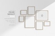Gallery Wall Mockup | 7 Frames, a Household Mockup by DESIGN BY nube (Thumbnail 2 of 9)