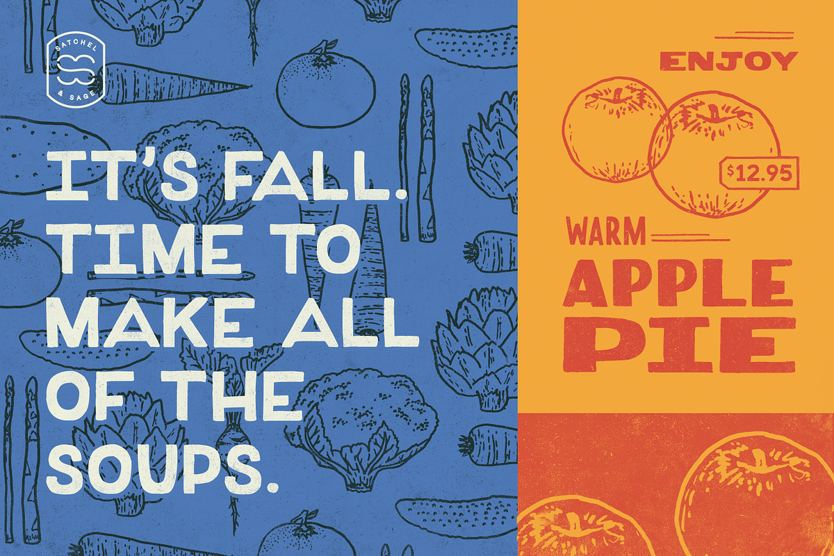 HandBlock Bold & Regular, a Font by Satchel & Sage (Photo 4 of 7)