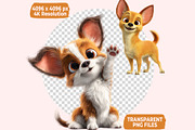 Chihuahua Clipart PNG Bundle, a Graphic by M9 Design (Thumbnail 10 of 11)