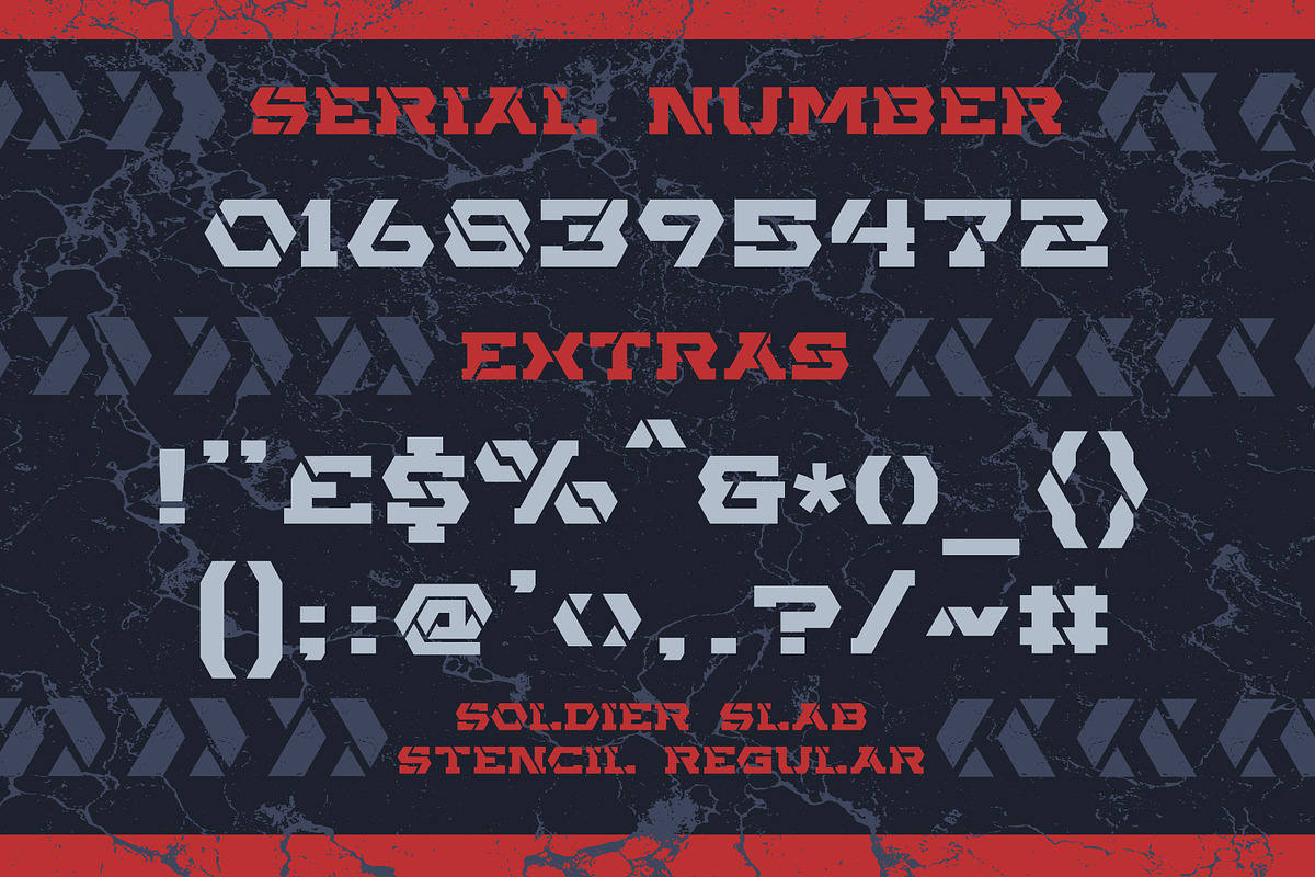 Soldier Slab Stencil Font Duo, a Slab Serif Font by Alphabet Agency (Photo 4 of 8)