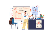 School teachers in classrooms set, an Education Illustration by PaperTrident (Thumbnail 8 of 23)
