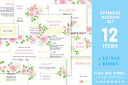 Garden Rose Wedding Set (extended), an Invitation Template by Shiny Wedding (Thumbnail 1 of 8)