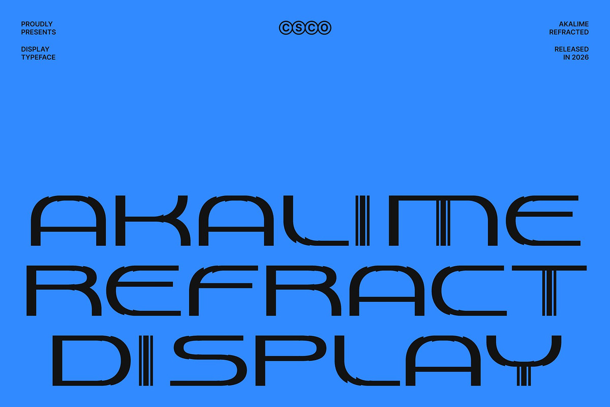 Akalime Refracted, a Sans Serif Font by Craft Supply Co. (Photo 1 of 8)