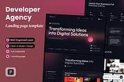 Developer Agency Landing Page, a Landing Page Template by SLAB! Design (Thumbnail 1 of 3)