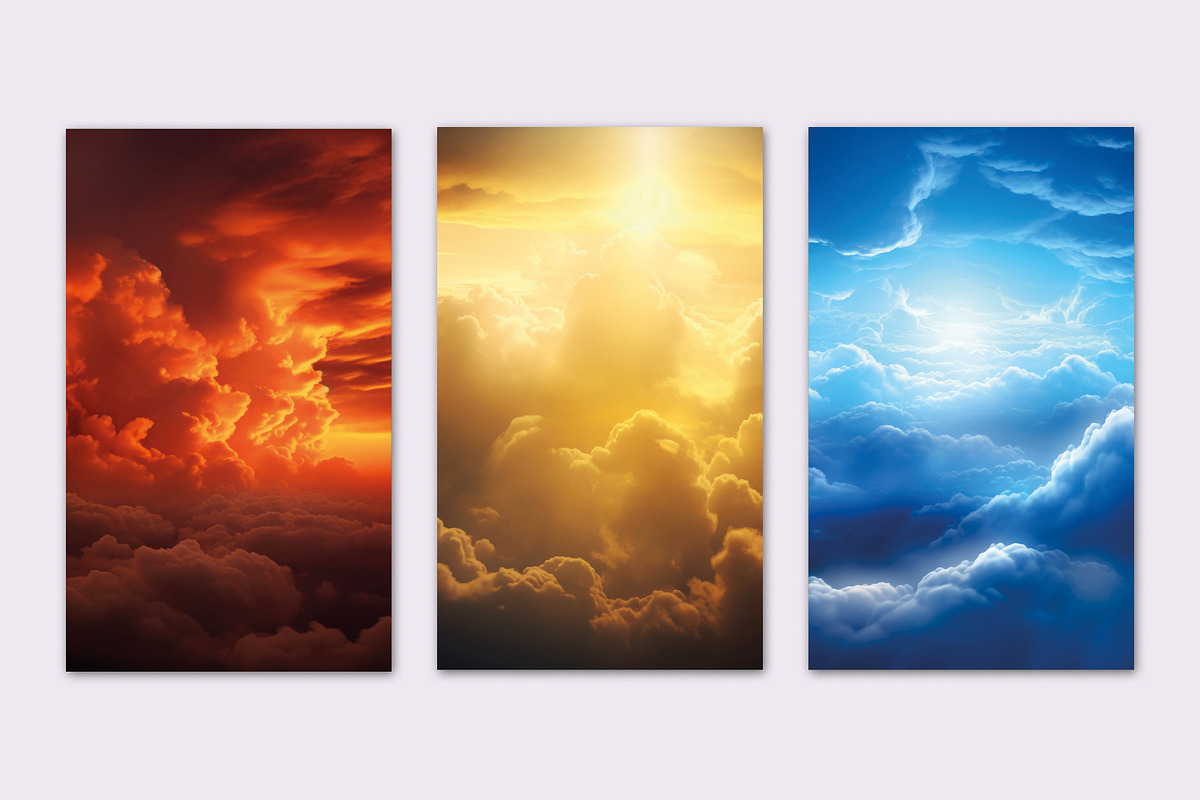 BRIGHT COLORED FANTASTIC CLOUDS, a Background Graphic by Sophico (Photo 4 of 5)