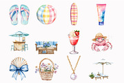 Watercolor Summer Chic Clipart, an Illustration by Design Market (Thumbnail 4 of 5)