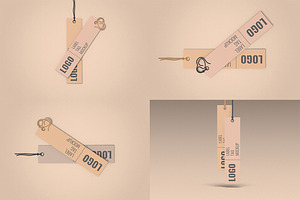 Rectangle Clothing Label Tag Mockup