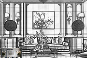 Architectural Pencil Sketch Pro, an Action Add-On by Studio Retouch (Thumbnail 5 of 11)