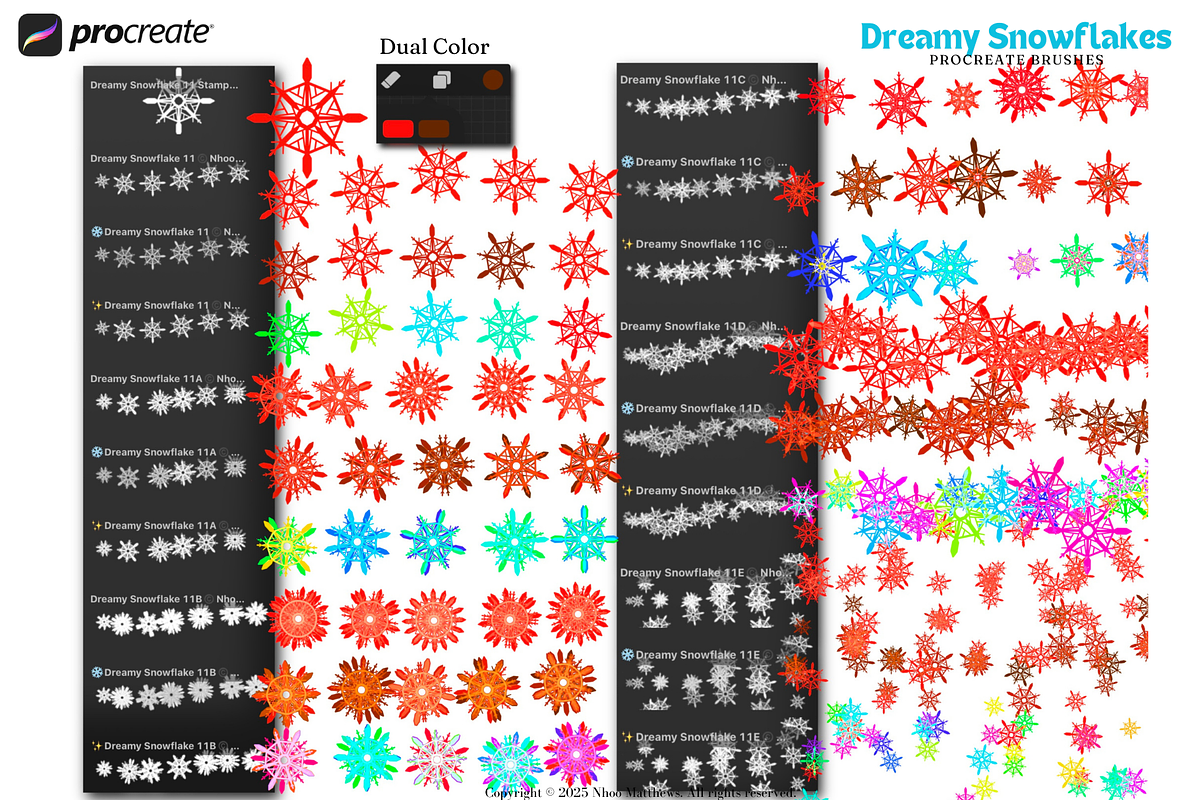 Procreate Dreamy Snowflakes Brushes, a Brush Add-On by Fashion Workshop Bkk (Photo 13 of 21)
