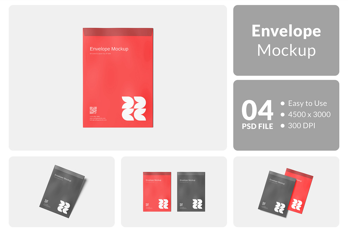 Envelope Mockup, a Packaging Mockup by Hazzpro_Std (Photo 1 of 5)