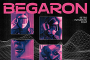 Begaron – Retro Futurism Fonts, a Sans Serif Font by Konstantine Studio (Thumbnail 1 of 3)
