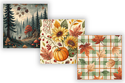 Autumn Watercolour Digital Paper, a Pattern Graphic by FloridPrintables (Thumbnail 3 of 8)
