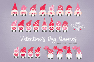 Valentine's Day Gnome vector svg