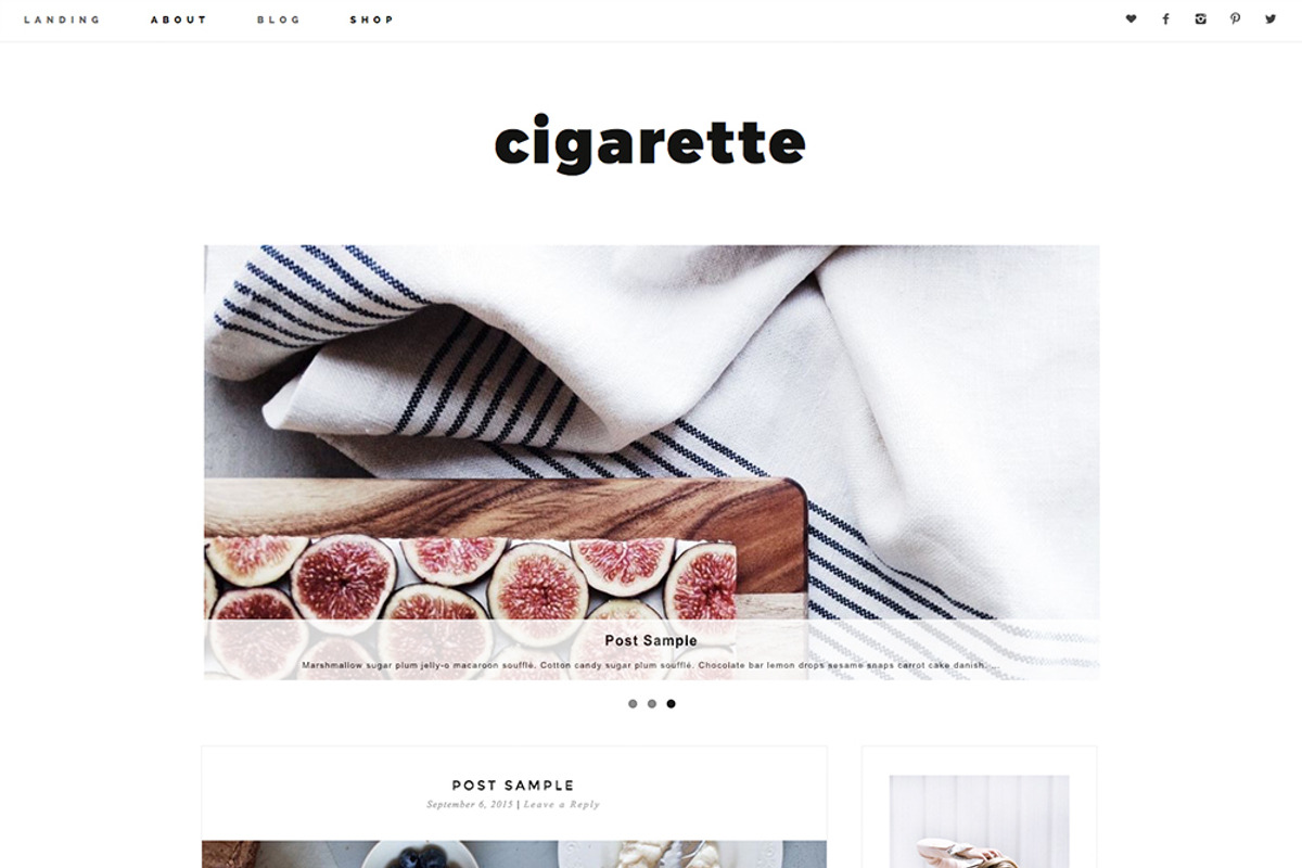 Responsive WP Theme - Cigarette, a WordPress Template by Light Morango (Photo 3 of 4)