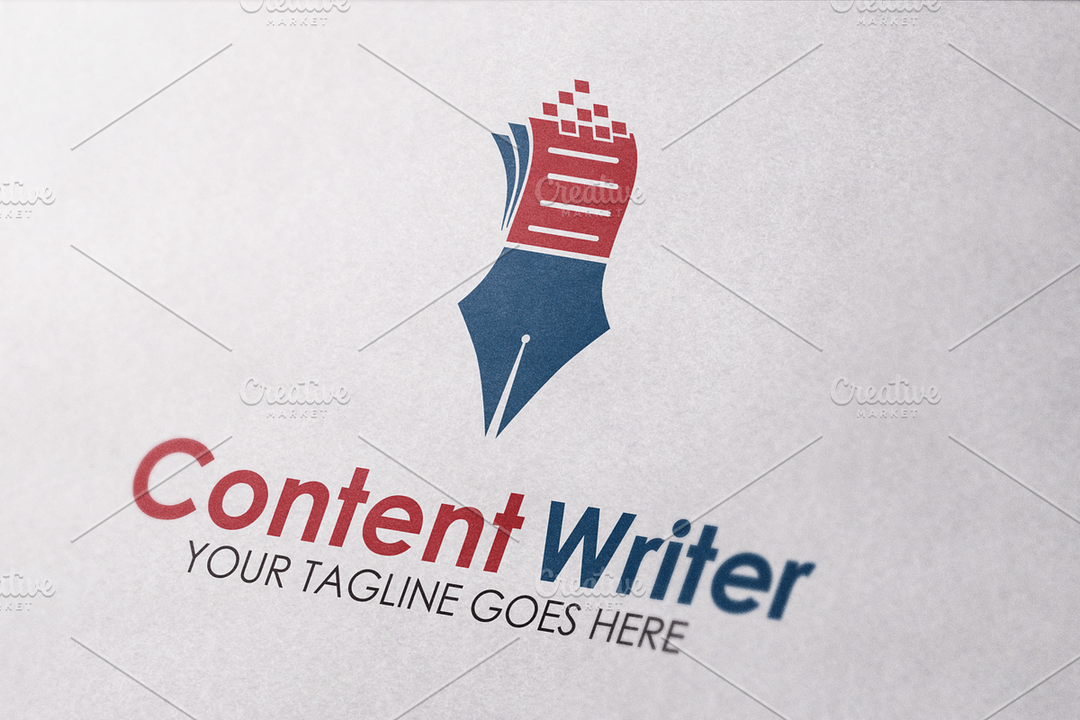 Content Writer Logo, a Branding & Logo Template by REDVY CREATIVE