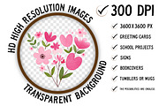 Watercolor Pink Valentines Clipart, an Illustration by Craft Nest (Thumbnail 2 of 4)
