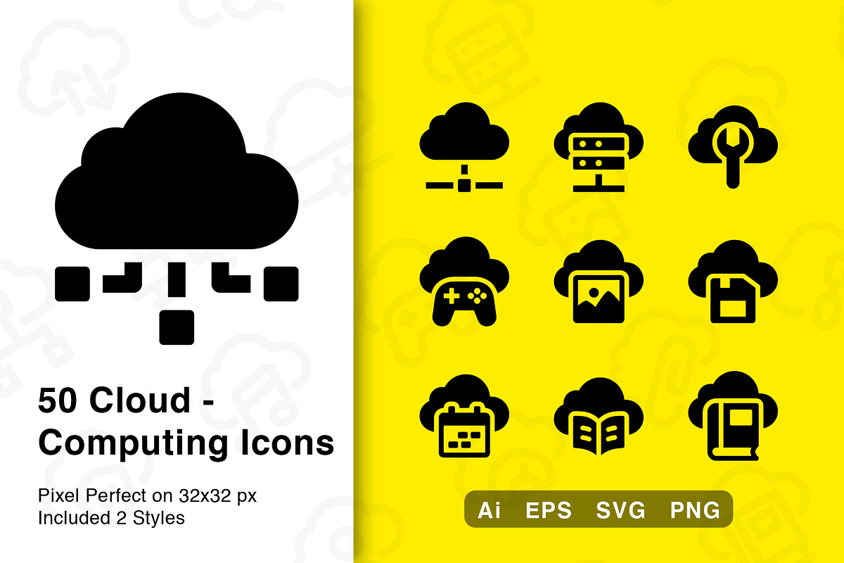 Cloud Computing Icons, an Icon by Ayub_Irawan (Photo 1 of 3)